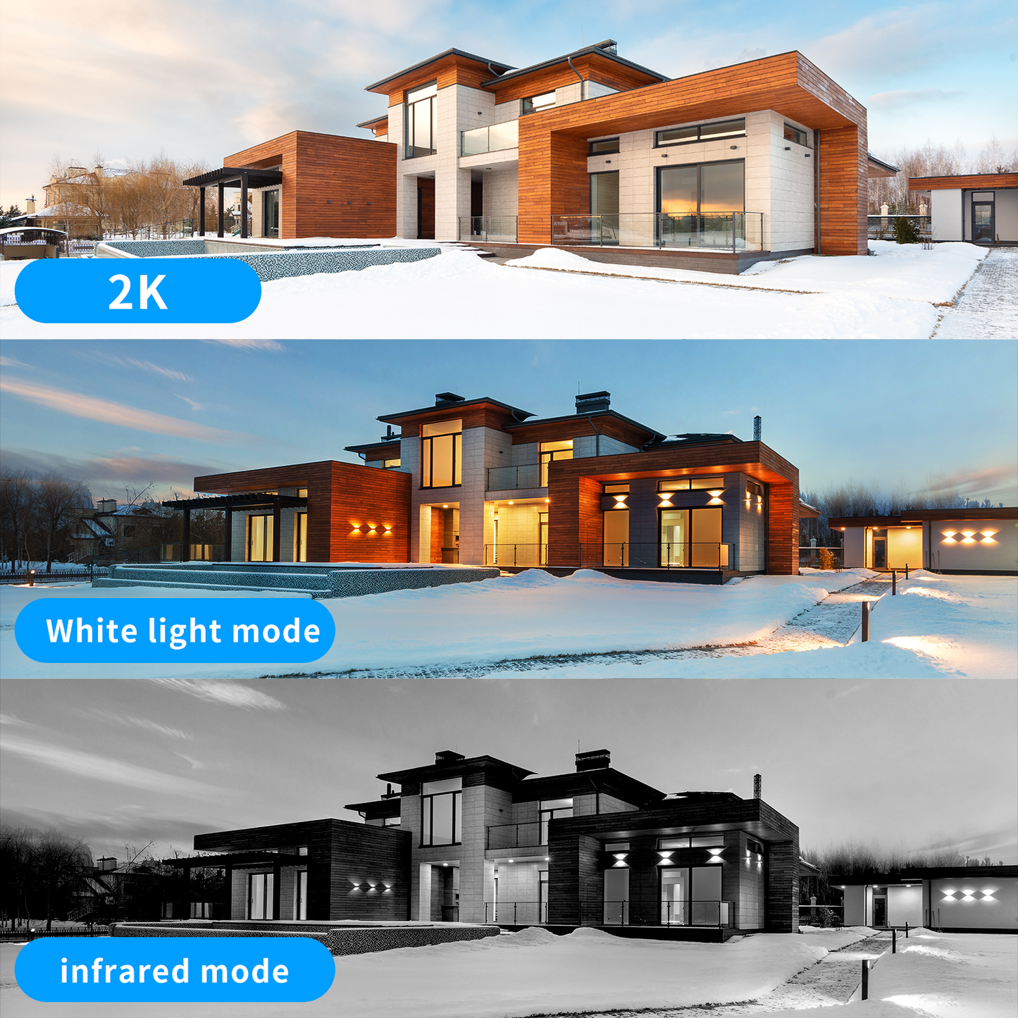 Security Wireless Camera 2K AI Spotlight Full Color Night Vision,5200mAh Battery by Uniwatch