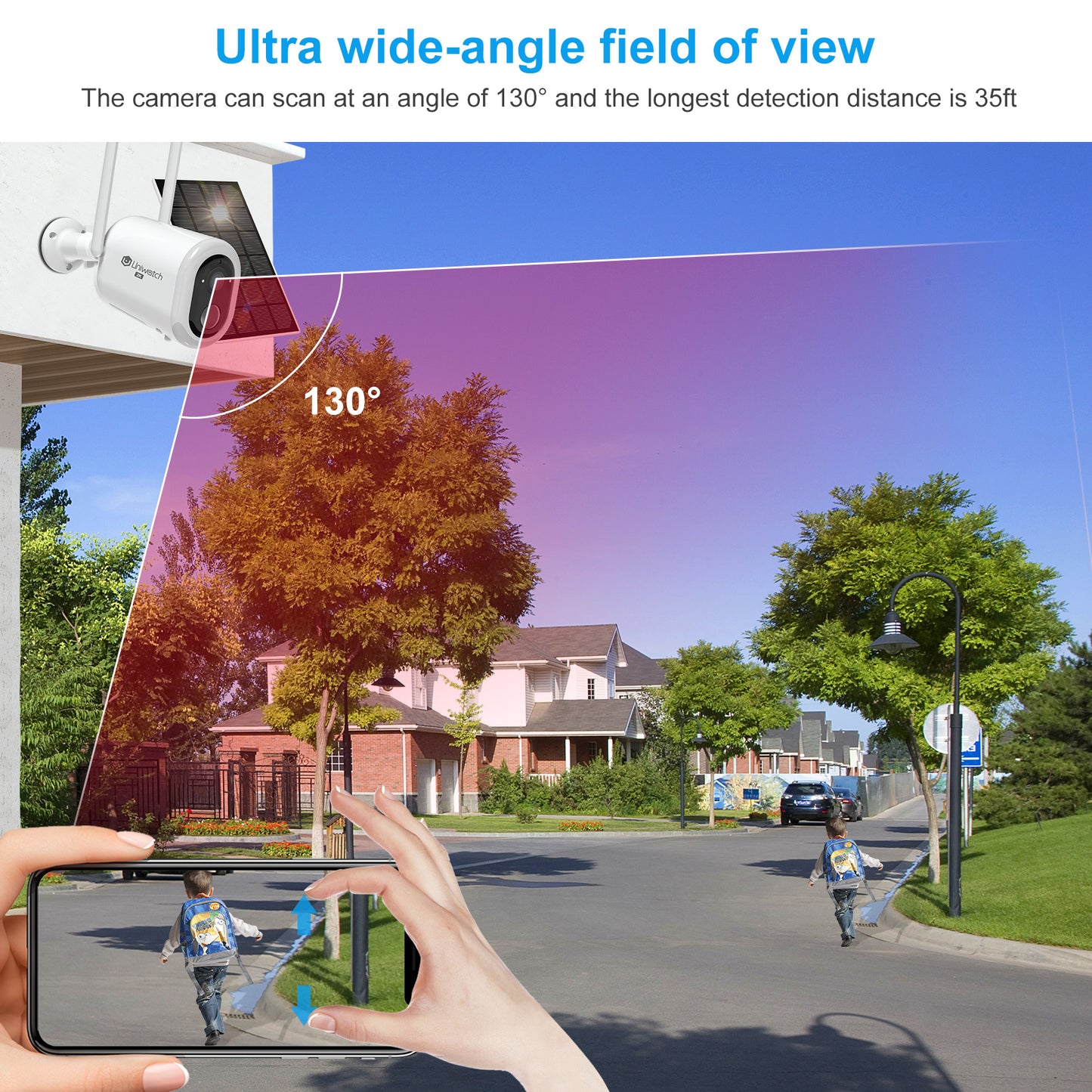 Security Cameras Wireless 2K AI Floodlight Outdoor 2-Way Talk,Night Vision,IP66 Waterproof by Uniwatch